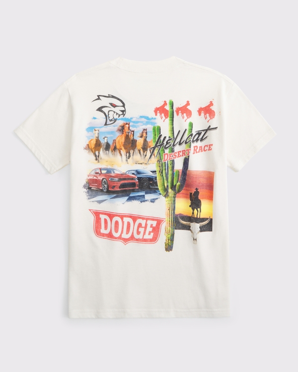 T-shirt met dodge-print, Crèmekleurig view 2
