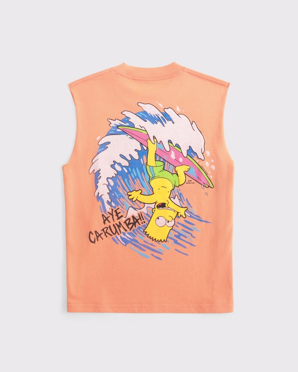 bart simpson graphic tee, Orange view 1