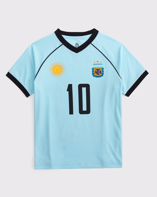 lionel messi short-sleeve fashion top, Aqua view 2