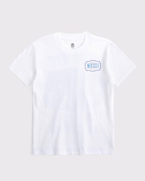 lionel messi graphic tee, White view 2