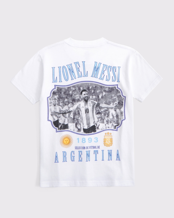lionel messi graphic tee, White view 1