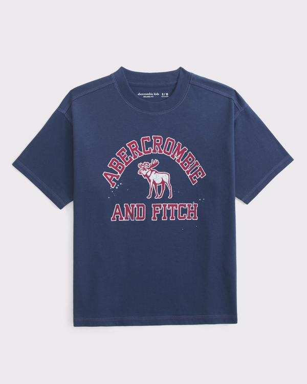 logo graphic tee, Navy view 1