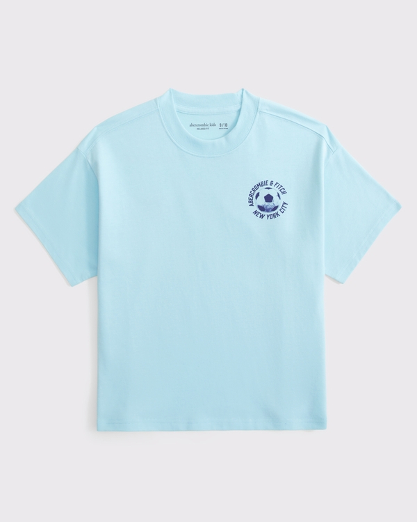 soccer graphic tee, Aqua view 2