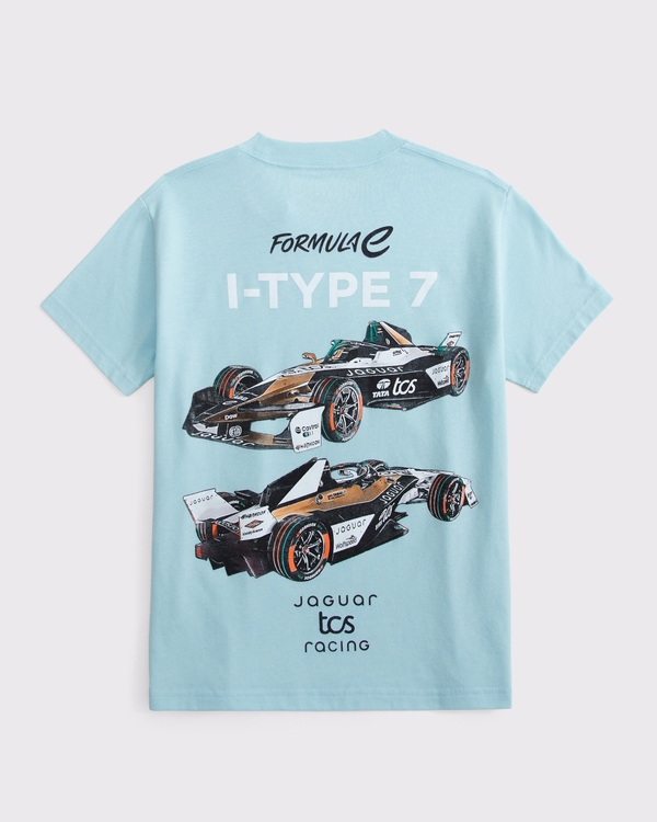formula e graphic tee, Aqua view 1