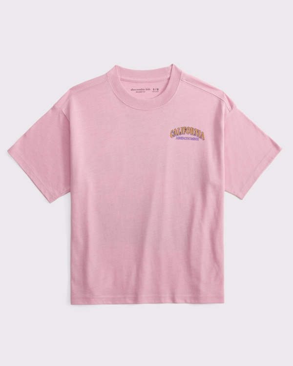 relaxed imagery graphic logo tee, Soft Pink view 2