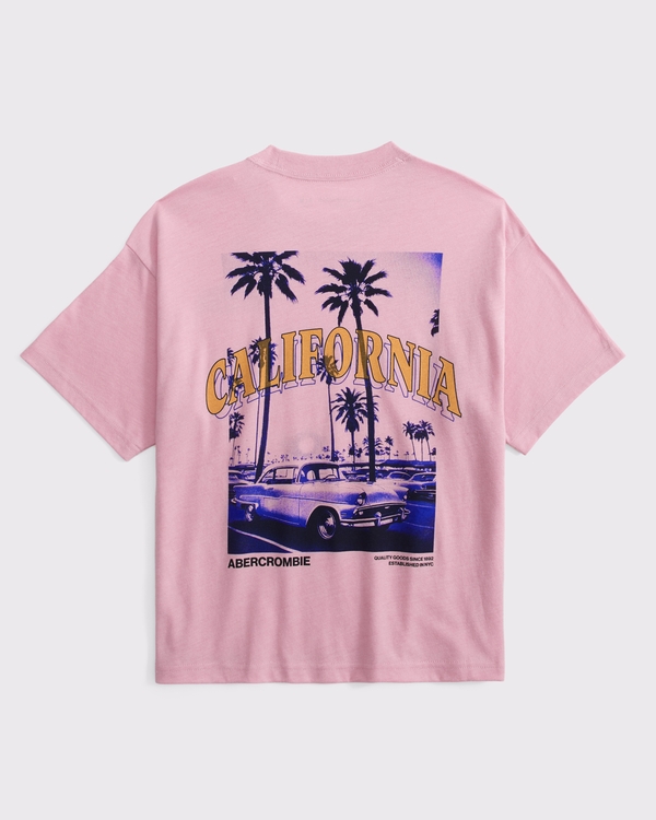 relaxed imagery graphic logo tee, Soft Pink view 1