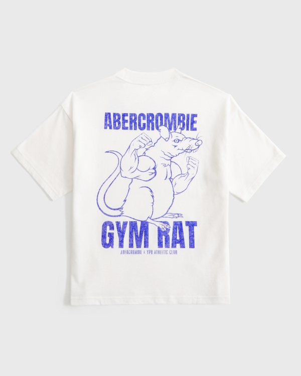 relaxed ypb imagery graphic logo tee, Cream view 1