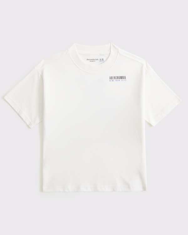 relaxed ypb imagery graphic logo tee, Cream view 2