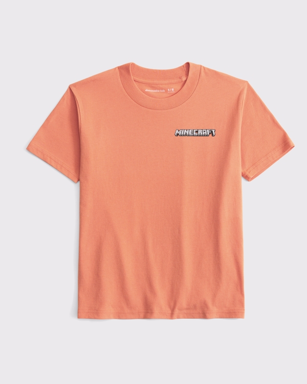 minecraft graphic tee, Orange view 1