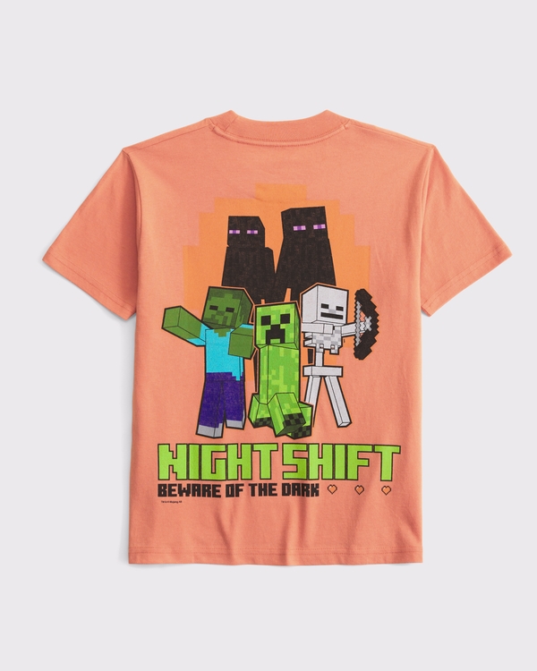 minecraft graphic tee, Orange view 2