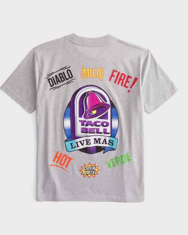 taco bell graphic tee, Light Heather Grey view 1
