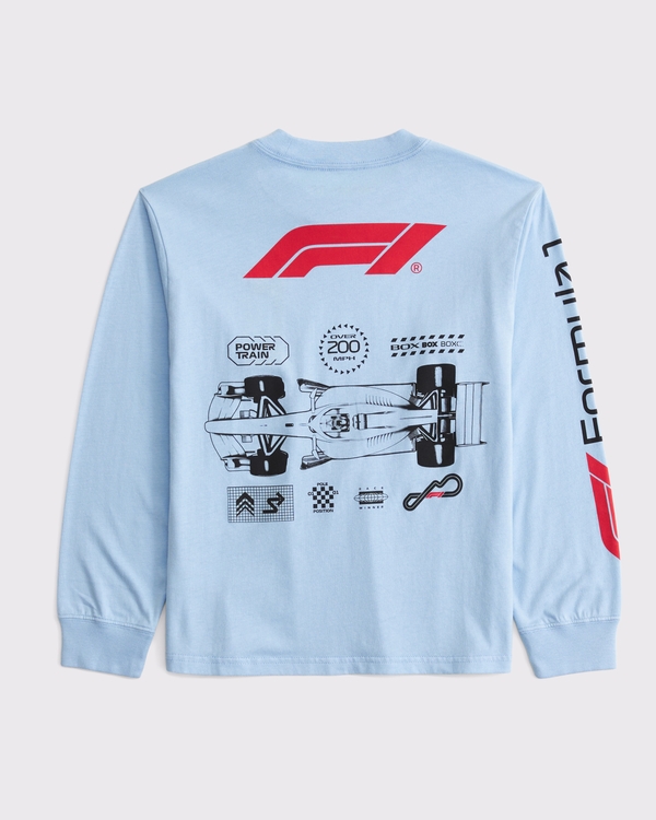 formula 1 long-sleeve tee, Cerulean Blue view 2