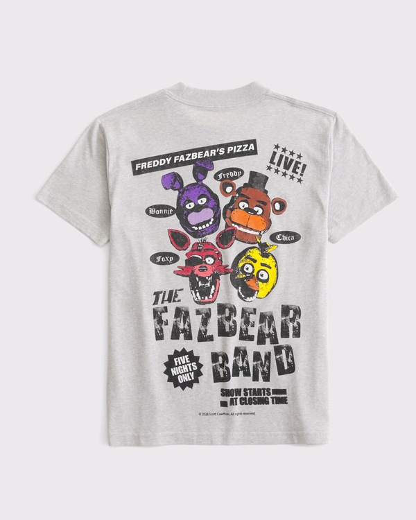 five nights at freddy's crew tee, Light Gray view 1
