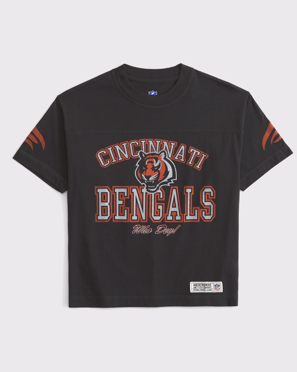 kids cincinnati bengals graphic tee, Charcoal - Bengals view 1