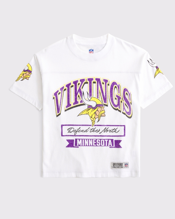 kids minnesota vikings graphic tee, White - Vikings view 1