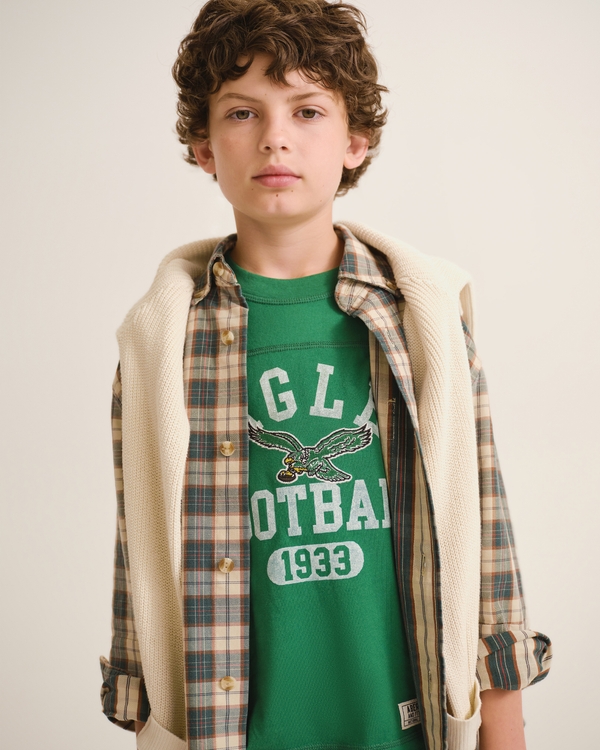 kids philadelphia eagles graphic tee, Green - Eagles view 1