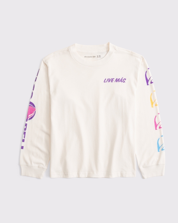 taco bell long-sleeve tee, Cream view 1