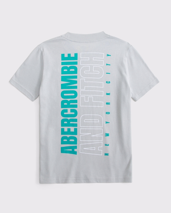 graphic logo tee, Gray view 1