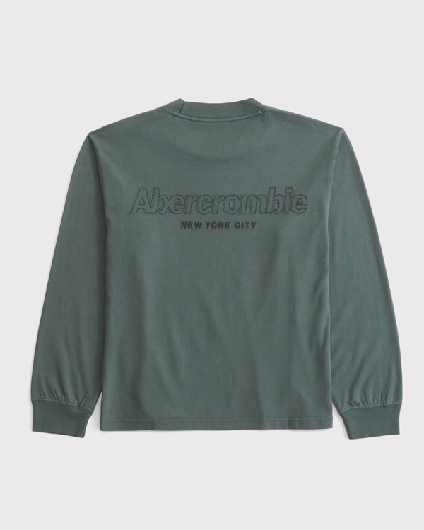 long-sleeve relaxed logo tee