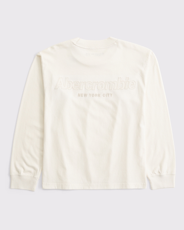 long-sleeve relaxed logo tee