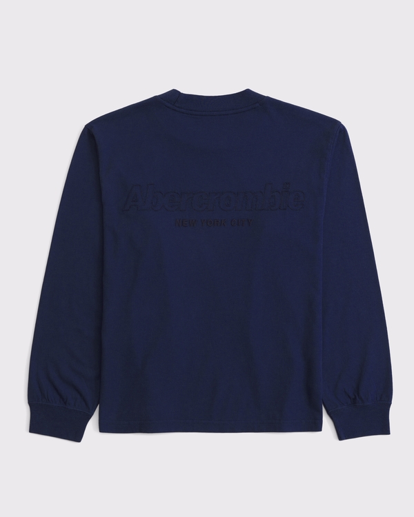 long-sleeve relaxed logo tee