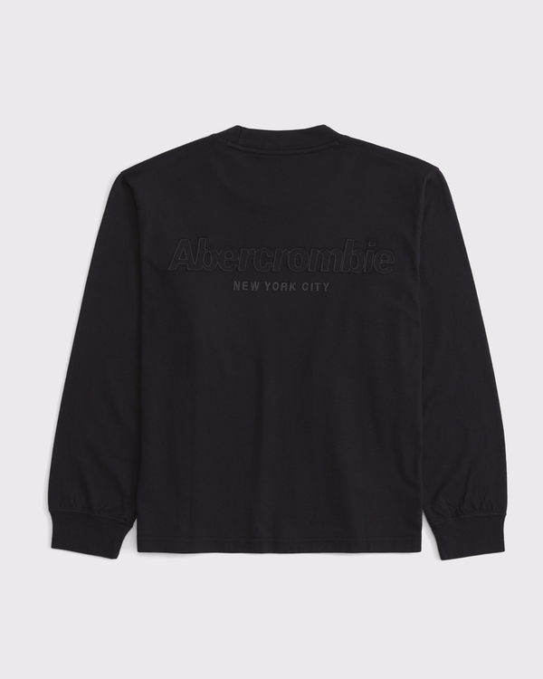 long-sleeve relaxed logo tee