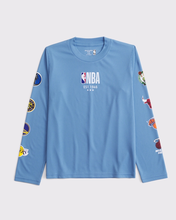nba long-sleeve relaxed logo tee