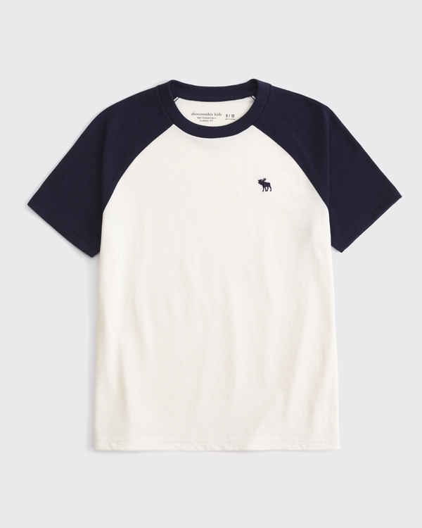 color-block icon tee, Cream view 1