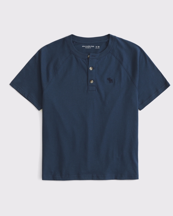 short-sleeve icon henley, Deep Sea view 1