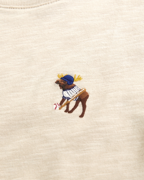 100% cotton icon crew tee, Oatmeal view 2