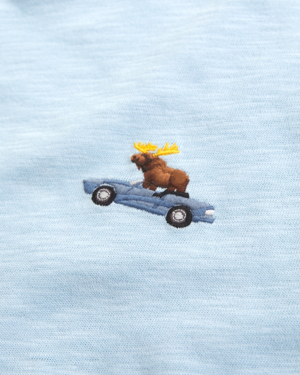100% cotton icon crew tee, Light Blue view 2