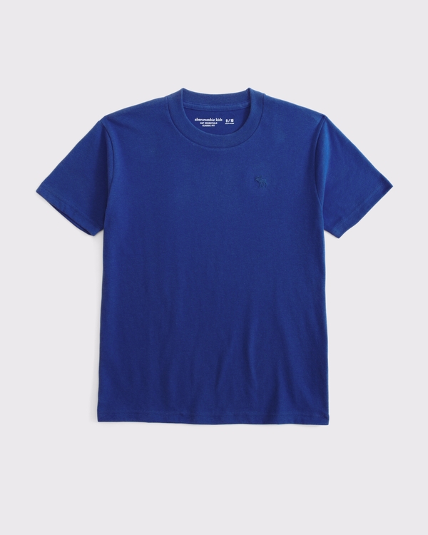 essential icon crew tee, Cobalt Blue view 1