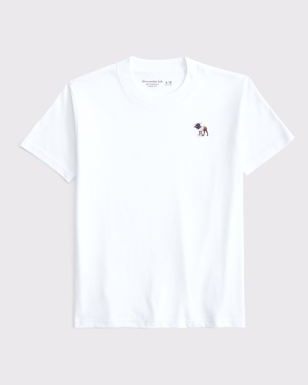 essential icon crew tee, White view 1
