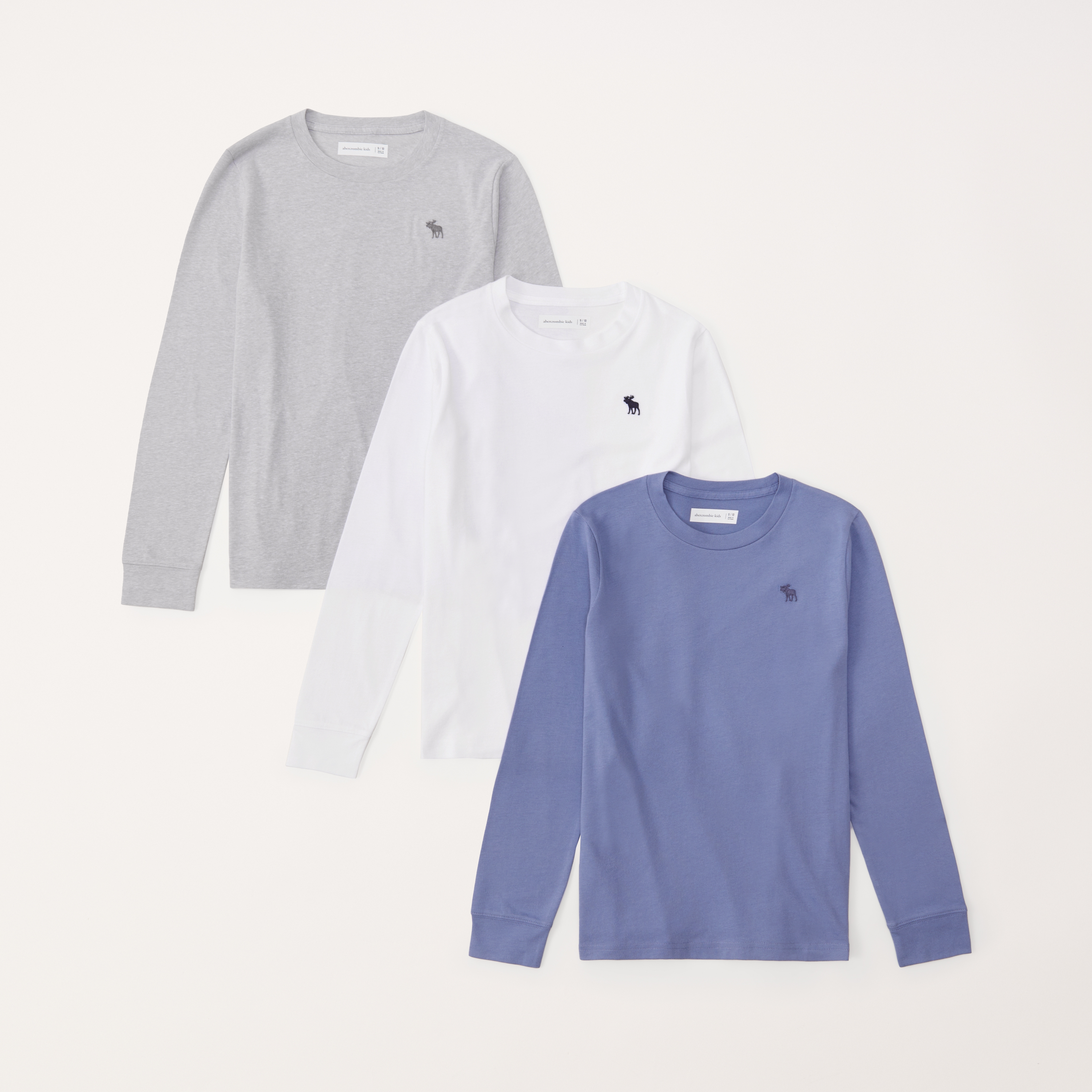 3-pack long-sleeve icon crew tees