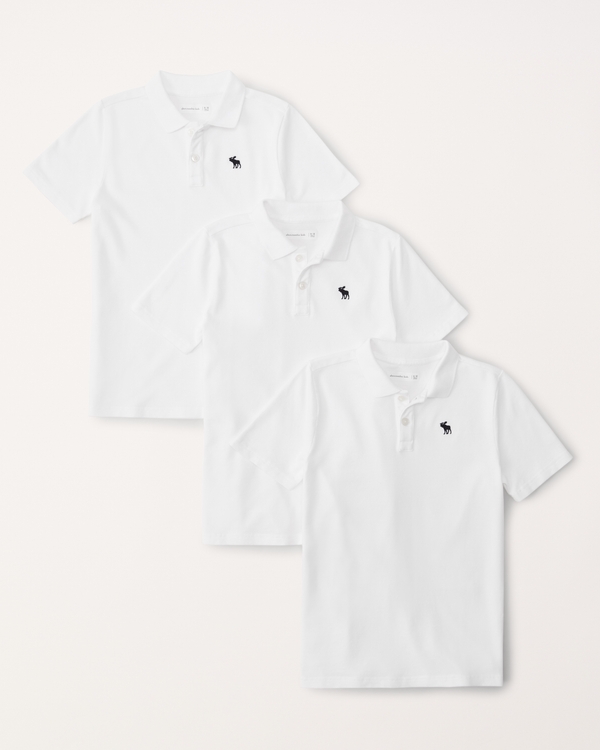 3-pack icon polos, White