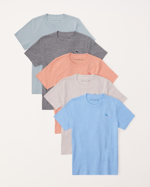 5-pack icon crew tees, Blue Multi