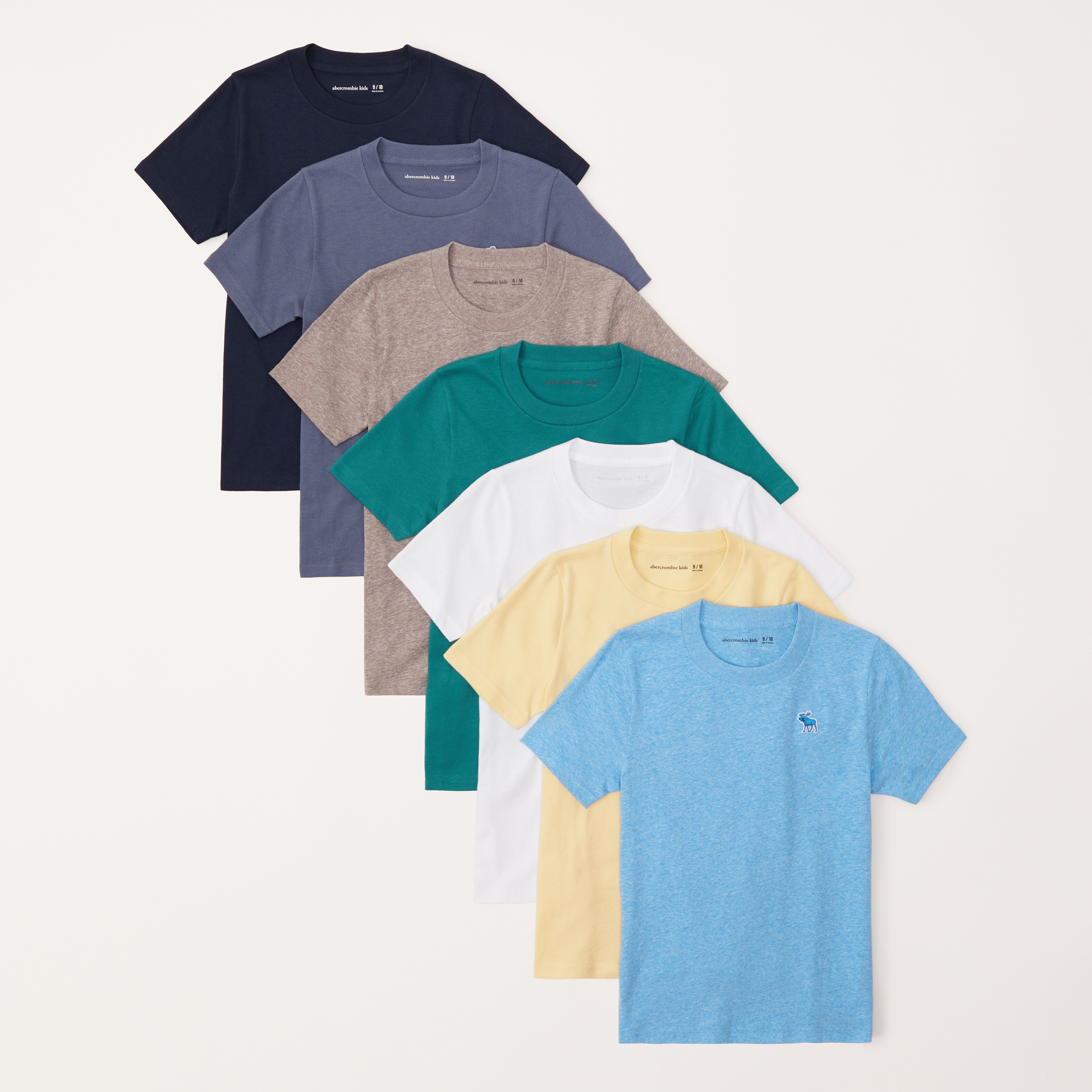 Abercrombie & Fitch Kids' 7-pack Icon Crew Tees In Multi