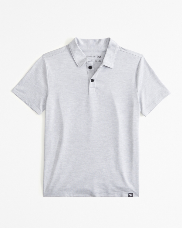 active airknit polo, Light Grey