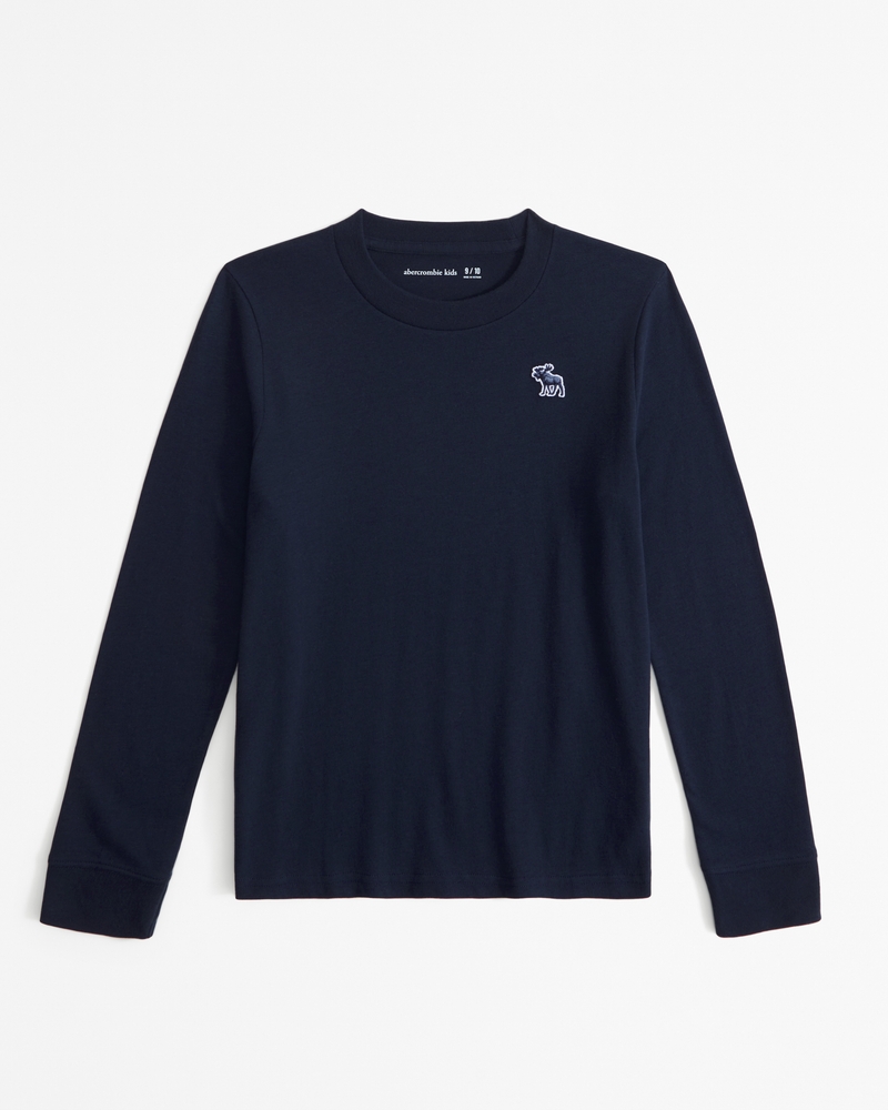 Essentials Women's Standard 100% Cotton Relaxed-Fit Long-Sleeve  Crewneck T-Shirt, Navy, Small : : Clothing, Shoes & Accessories