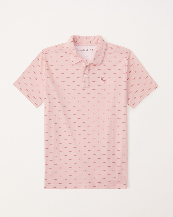 icon jersey polo, Pink Pattern