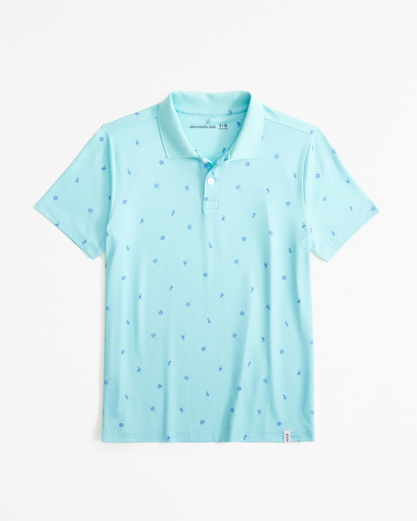 performance polo, Blue Pattern