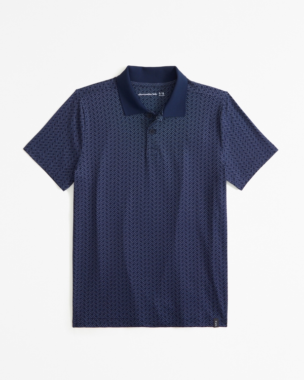 performance polo, Navy Pattern