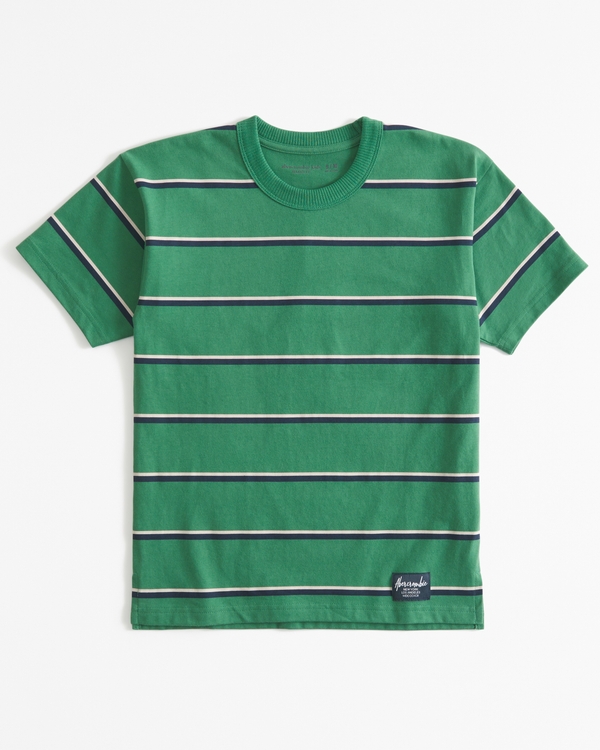 striped skater tee, Green Stripe