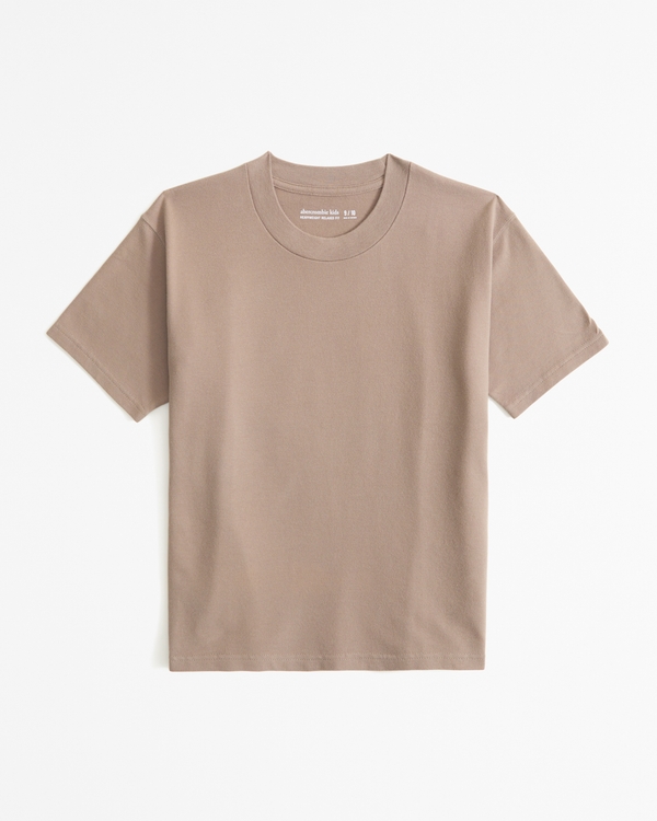relaxed pique tee, Taupe