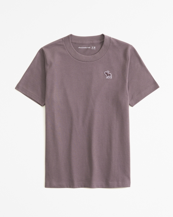 essential icon crew tee, Brown