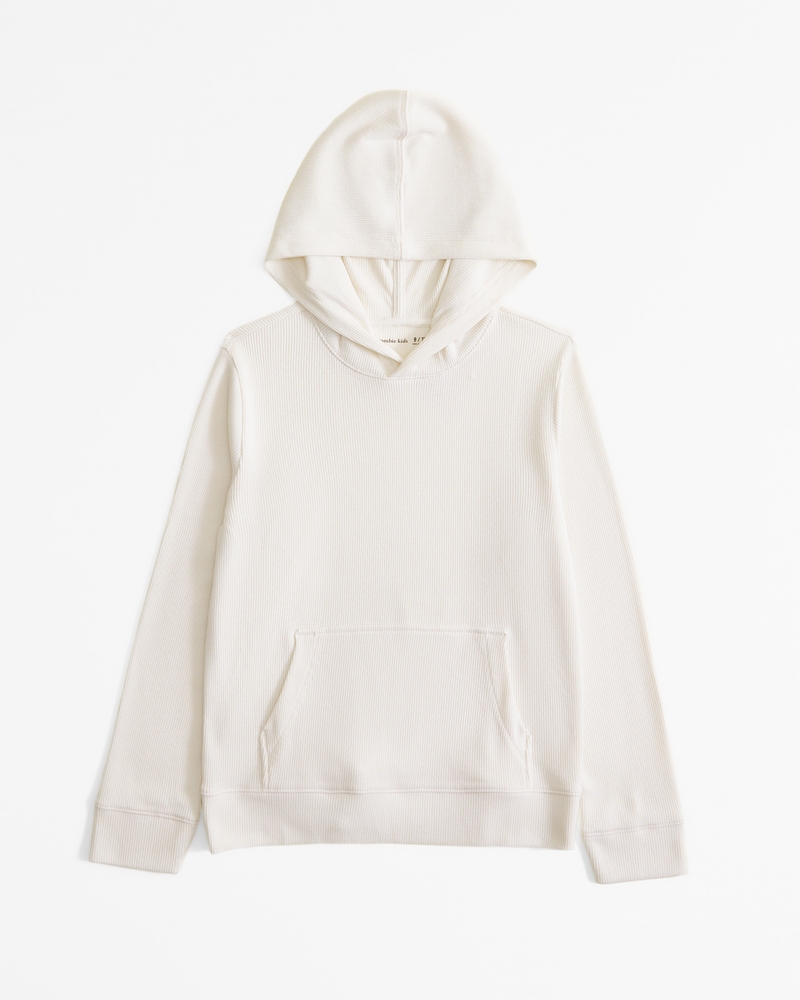 boys hooded cozy waffle long-sleeve tee | boys clearance