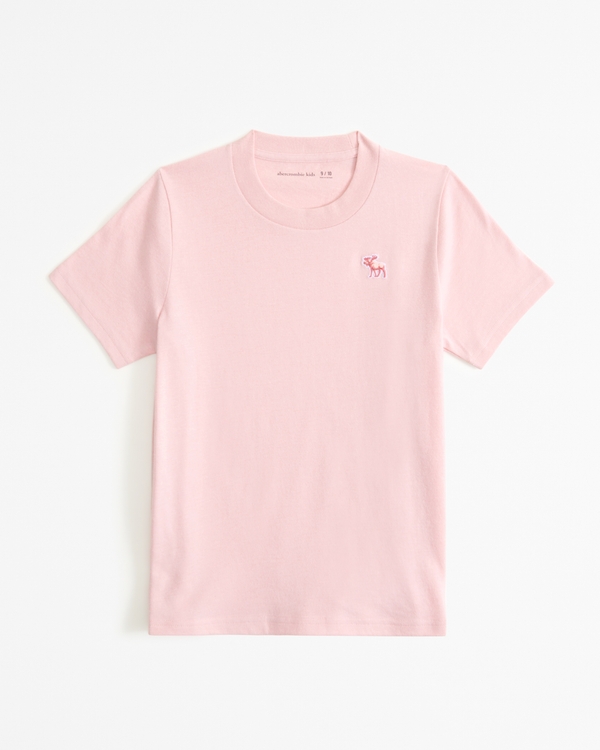 essential icon crew tee, Pink