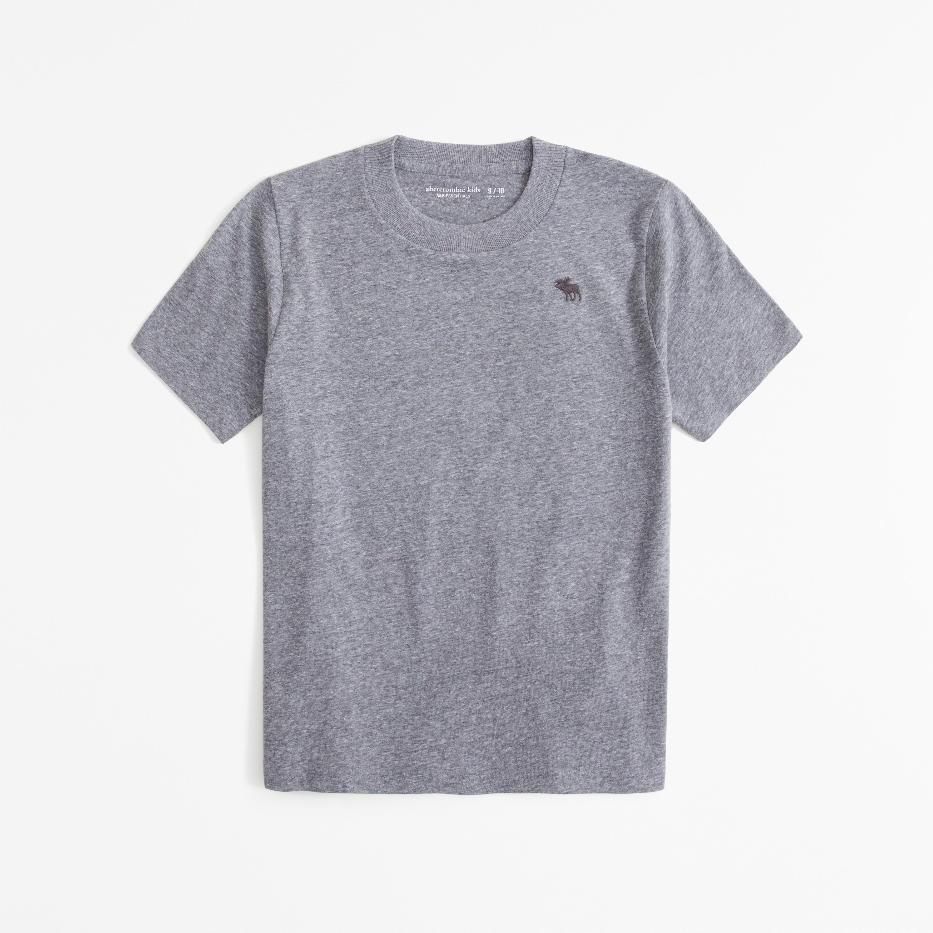 Abercrombie & Fitch Kids' Essential Icon Crew Tee In Gray