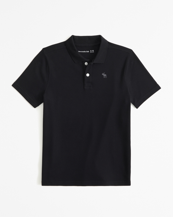 icon pique polo, Black