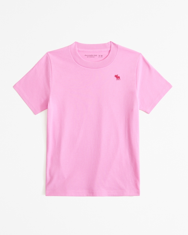 essential icon crew tee, Pink
